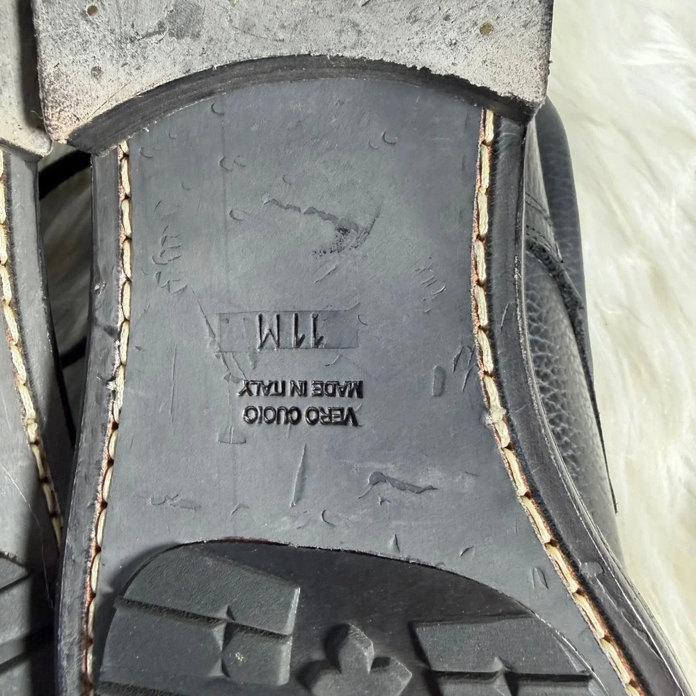 Barneys New York Mens Black Leather Chukka Boots Made in Italy Size 11M